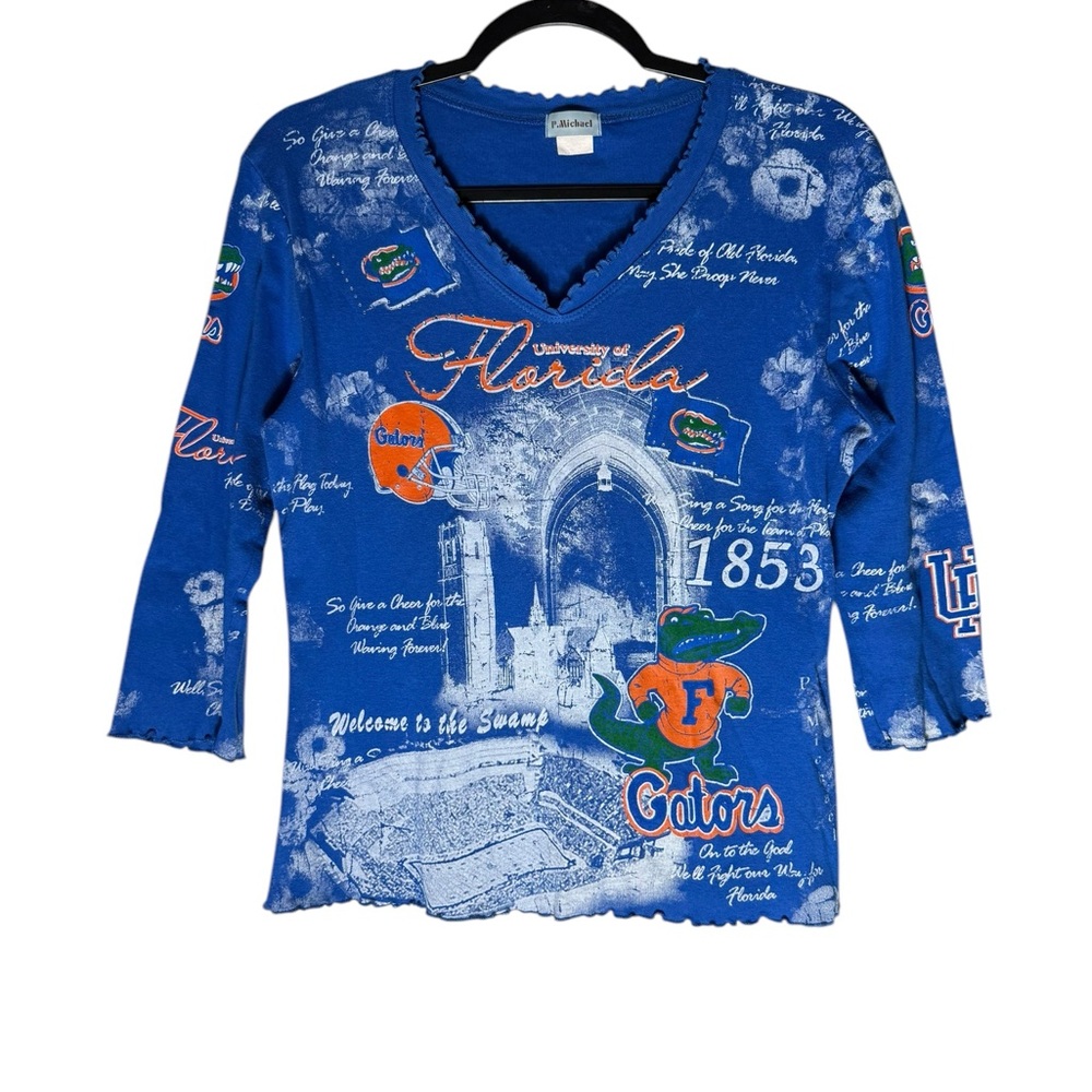 VTG P Michael Florida Gators Top Women’s Medium Blue Doublesided Rhinestone